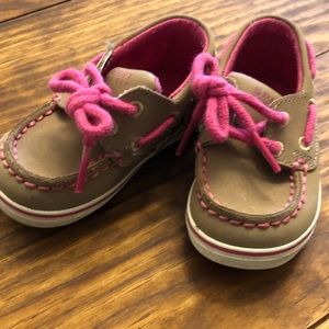 Toddler Sperry Top Siders - Pink and Leopard